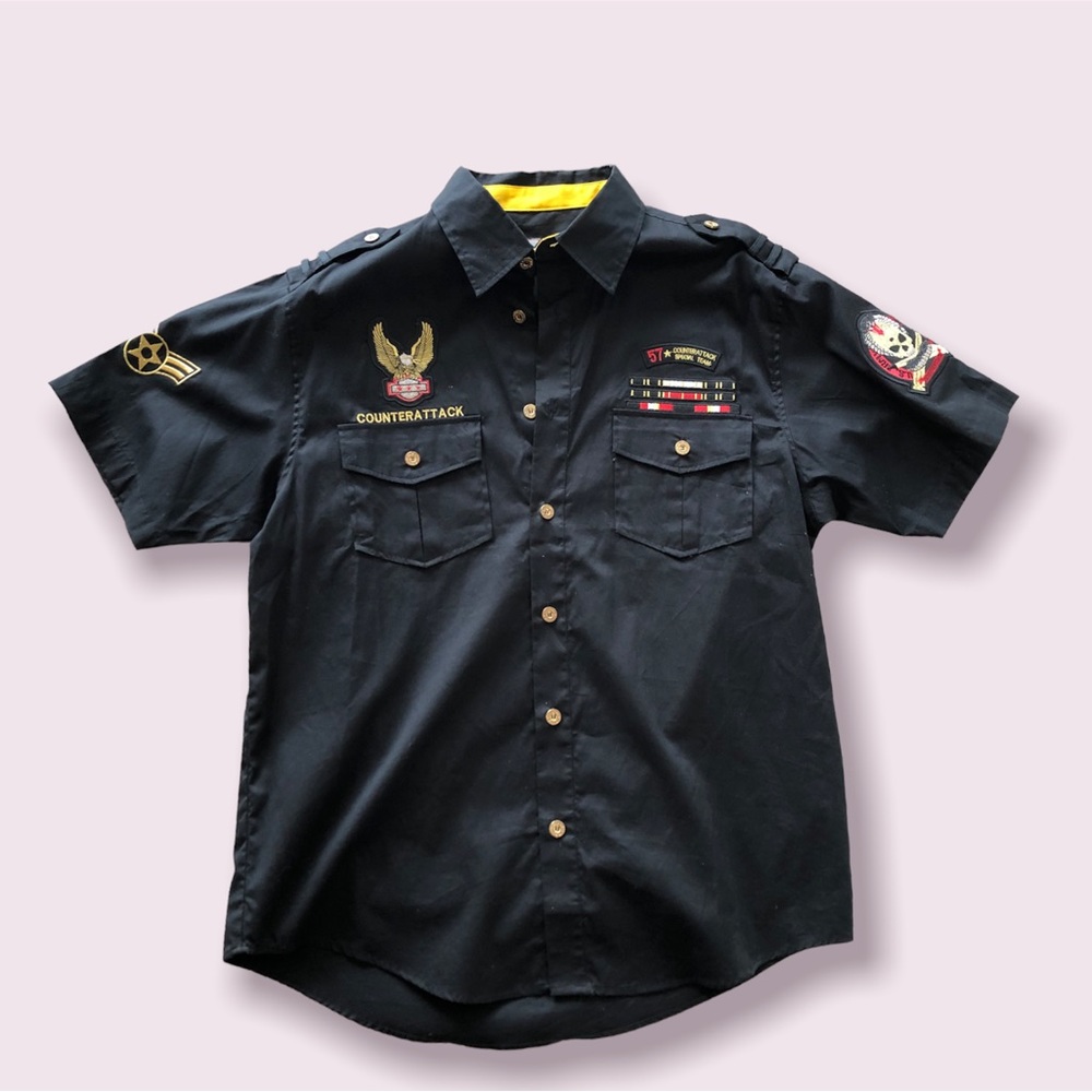 Counter Attack Special Team Collared Short Sleeve… - image 1
